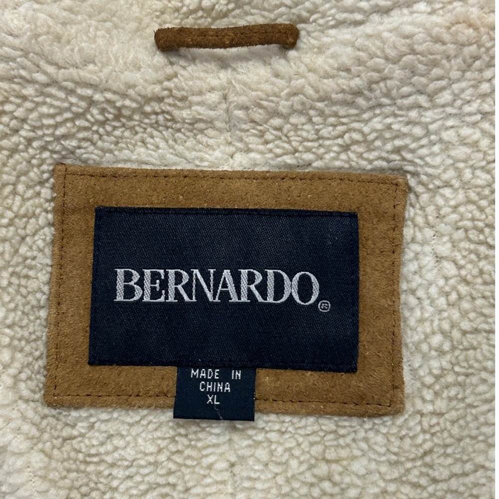 Vintage Bernardo Suede Leather Shearling 70s Jacket Penny Lane Western Ranch - Picture 9 of 13